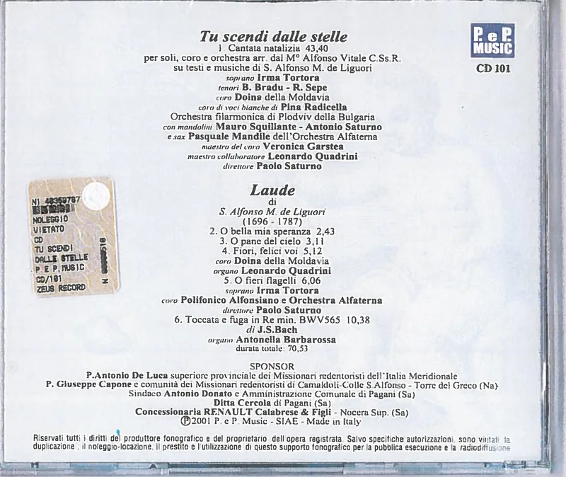 Retro: Tu scendi – tracklist con Toccata e fuga BWV 565 organista Barbarossa