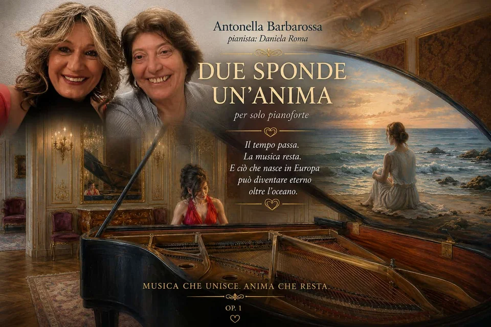Tavola Due sponde un’anima per pianoforte con Antonella Barbarossa e Daniela Roma